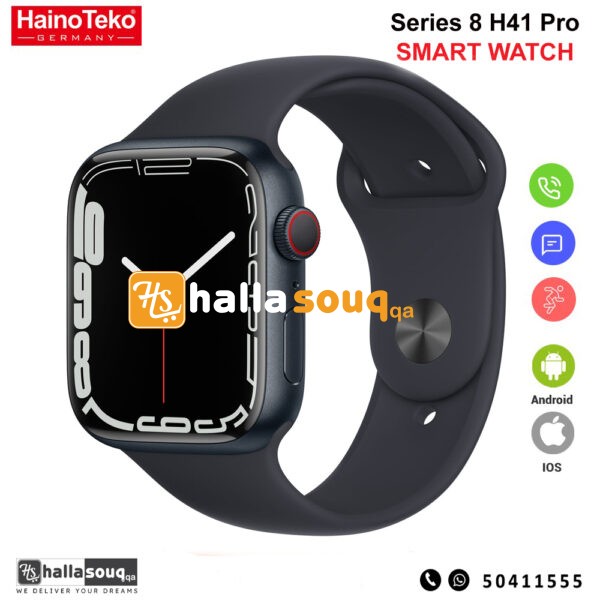 Haino Teko H41 Pro series 8  smart watch - Black