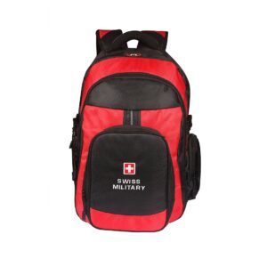 SWISS MILITARY (LBP25) 25 Ltrs Laptop Backpack - Red Black And Swiss Military TWS-VICTOR1 True Wireless Earbuds