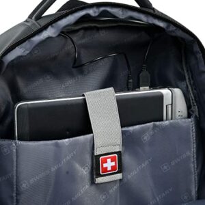 SWISS MILITARY (LBP75) Glory Collection 15 Ltrs Laptop Backpack - Grey And Swiss Military TWS-VICTOR1 True Wireless Earbuds
