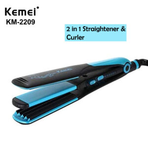 KEMEI KM-2209 2 in 1 Hair Straightener and Curler
