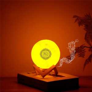 SQ-175 Creative Moon Lamp Quran Speaker Kids Night Light 7 Colors LED 3D Star Moon Light with Stand