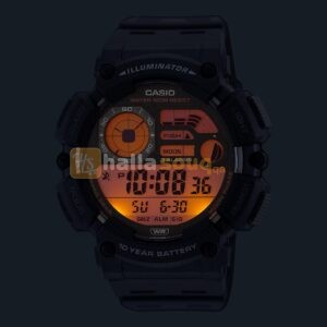 Casio WS-1500H-1AVDF Fishing Gear line Youth Series Mens Digital Watch - Black