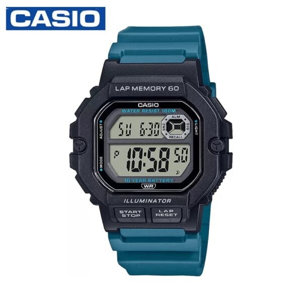 Casio WS-1400H-3AVDF Men's Digital Lap Memory Illuminator  Watch - Blue