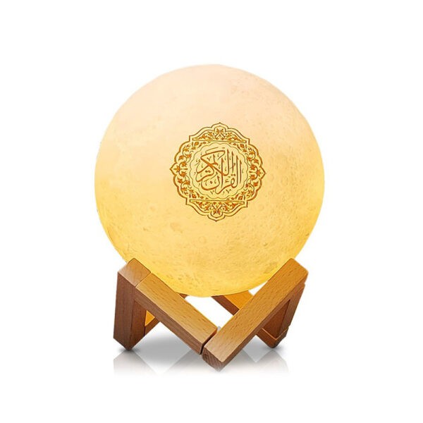 SQ-175 Creative Moon Lamp Quran Speaker Kids Night Light 7 Colors LED 3D Star Moon Light with Stand