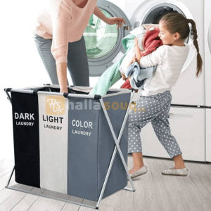 3 Grid Detachable Sorting Laundry Basket