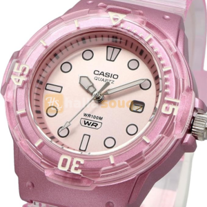 CASIO LRW-200HS-4EVDF Women Analog Watch Transparent Purple Resin Strap