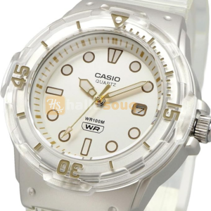 CASIO LRW-200HS-7EVDF Women Analog Watch Transparent White Resin Strap