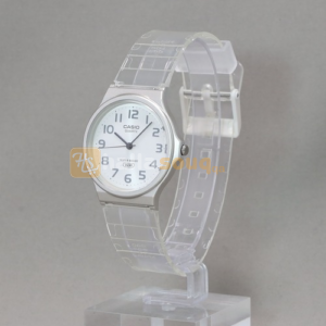 CASIO MQ-24S-7BDF Pop Series Analog Watch With White Transparent Strap