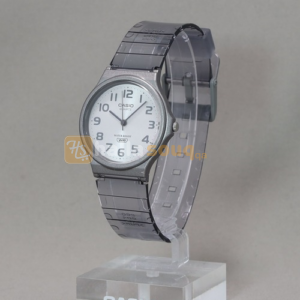 CASIO MQ-24S-8BDF Pop Series Analog Watch With Gray Transparent Strap