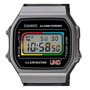 Casio A168WEUC-1ADR Vintage Digital UNO Collaboration Model Unisex Watch