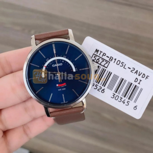 CASIO MTP-B105L-2AVDF Analog Blue Dial Leather Band Men's Watch