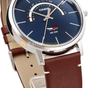 CASIO MTP-B105L-2AVDF Analog Blue Dial Leather Band Men's Watch