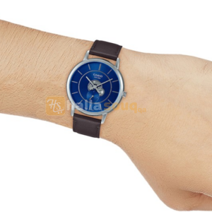 CASIO MTP-B130L-2AVDF Analog Leather Strap Men`s Watch l Blue Dial