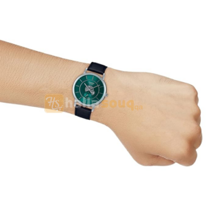 CASIO MTP-B130L-3AVDF Analog Leather Strap Men`s Watch l Green Dial