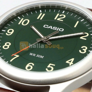 CASIO MTP-B160L-3BVDF Analog Leather Strap Men`s Watch