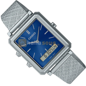 Casio Enticer MTP-B205M-2EDF Analog-Digital Blue Dial Mesh Band Watch For Men